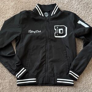 Doughnuts & Deadlifts Black Varsity Jacket